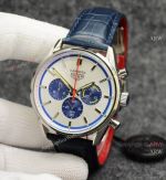 Copy TAG Heuer Carrera Chronograph 60th Anniversary Watches 42mm Blue Subdials